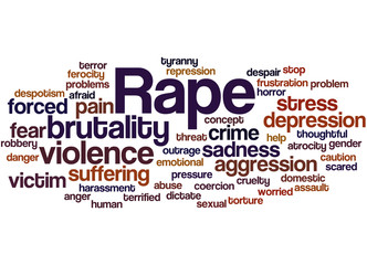 Rape, word cloud concept 8