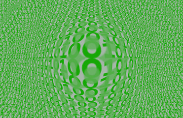 An abstract green binary code design.