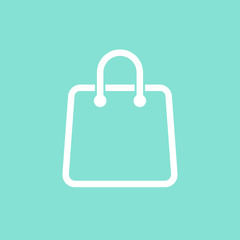 Shopping bag  -  vector icon.