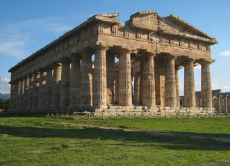 Fototapeta na wymiar Temple de Héra à Paestum