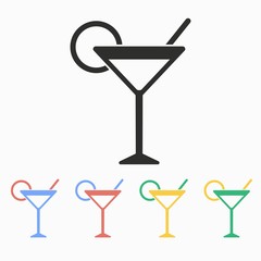 Cocktail - vector icon.