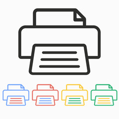 Printer - vector icon.