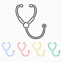 Stethoscope - vector icon.