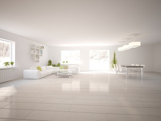 Fototapeta na wymiar white modern interior design