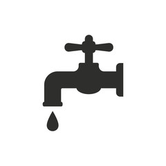 Faucet - vector icon.