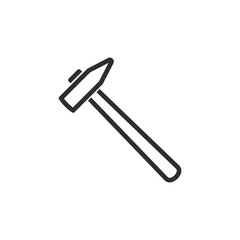 Hammer  - vector icon.