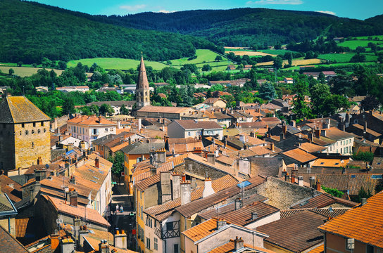 View of Tournus, the beautiful village of Burgundy