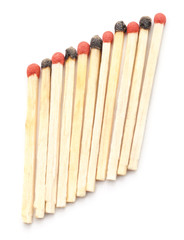 Burnt matches.