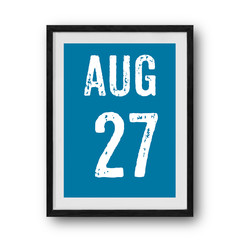 Augustcalendar on the photo frame