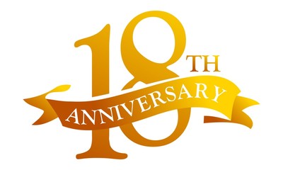 18 Year Ribbon Anniversary 