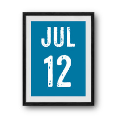 july calendar on the photo frame