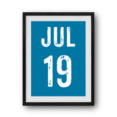 july calendar on the photo frame