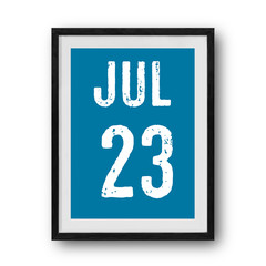 july calendar on the photo frame