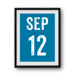 September calendar on the photo frame