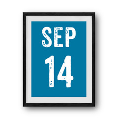September calendar on the photo frame