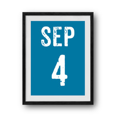 September calendar on the photo frame