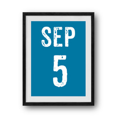 September calendar on the photo frame