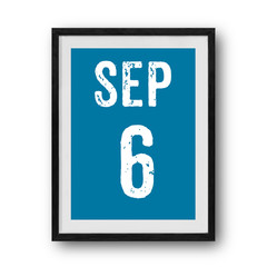 September calendar on the photo frame