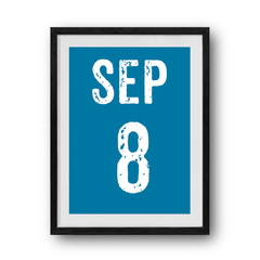 September calendar on the photo frame
