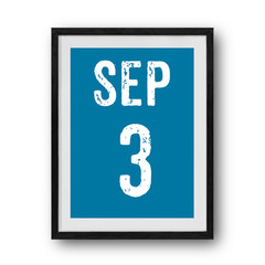 September calendar on the photo frame