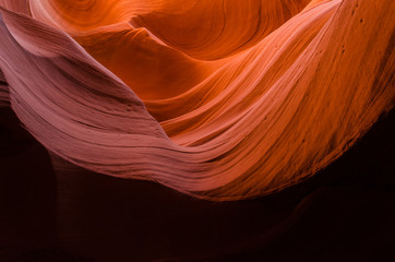 Beautiful shapes and colors photographed at slots canyons in Arizona.