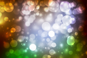 Abstract illustration bokeh light on colorful background