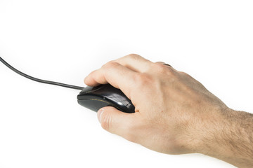 hand using a computer muose
