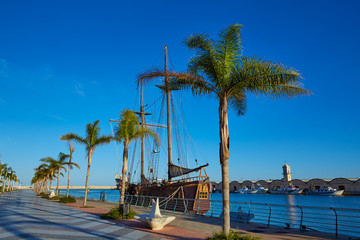 Obraz premium Gandia port promenade Mediterranean Valencia