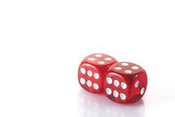 pair of dice on a white background