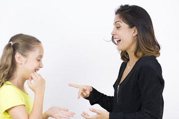 Mother and Daughter Playing