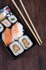 Black sushi box