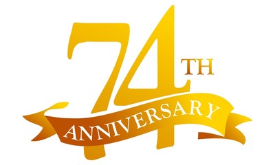 74 Year Ribbon Anniversary 