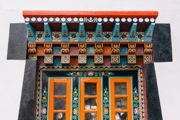 Naklejka premium Tibet traditional style monastery Window