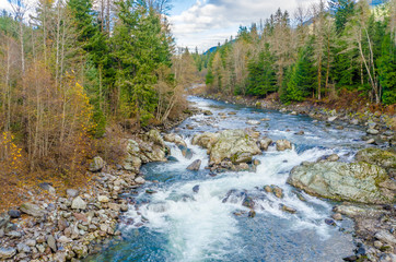 Beautiful Mountain River in Canada.