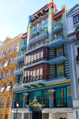 Fototapeta premium Valencia Casa Judia house Egyptian Castello street