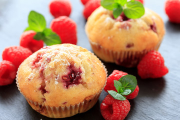 süße himbeer muffins