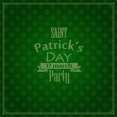 vector seamless green background for Saint Patrick's day