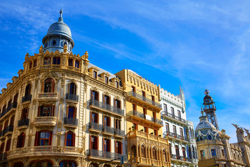 Fototapeta premium Valencia Ayuntamiento sq Casa Ferrer and Noguera