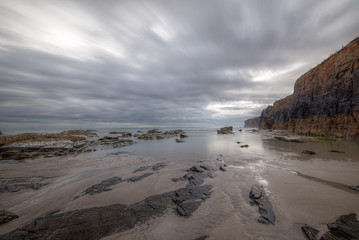 Tarde nublada en la playa de Las Catedrales, Ribadeo, Galicia