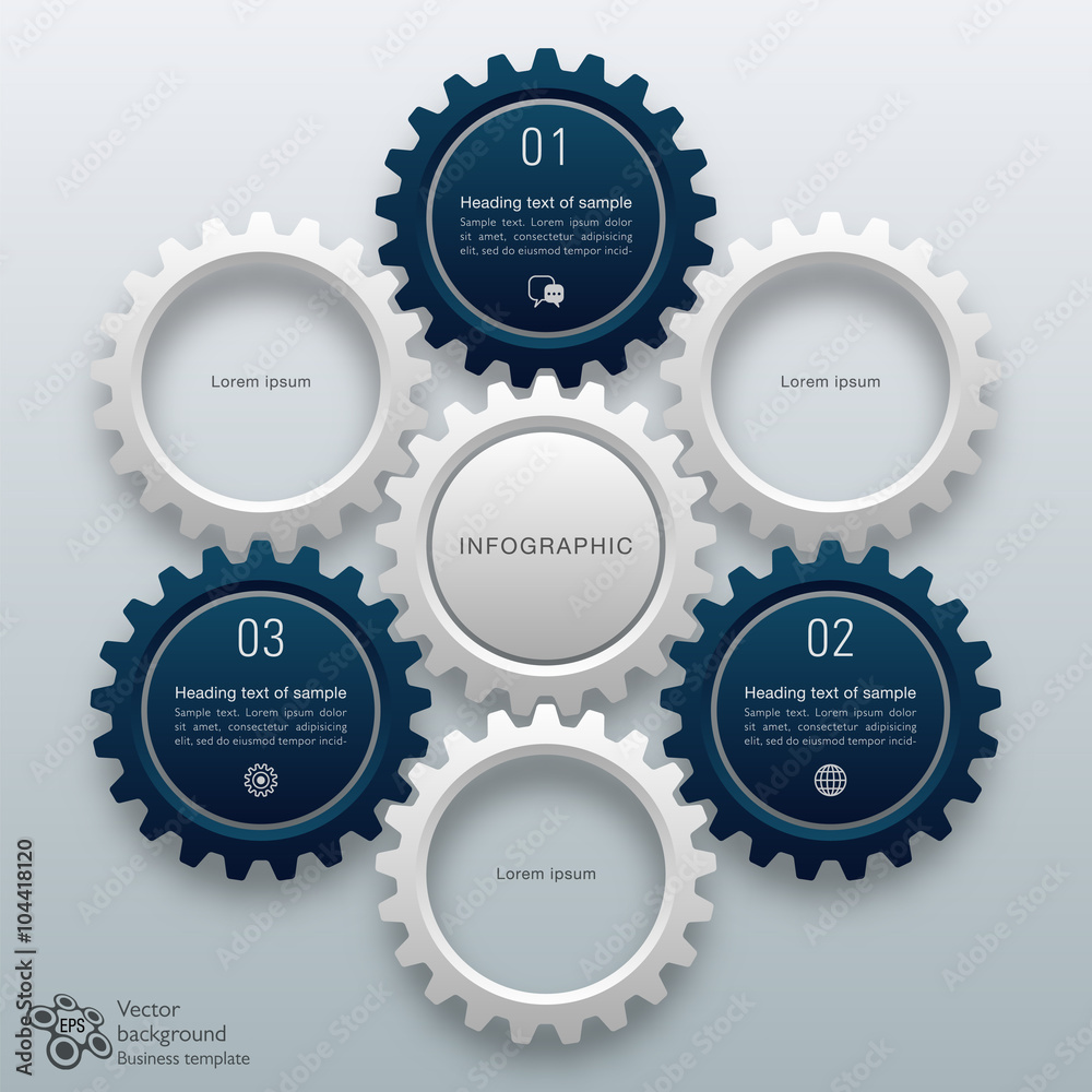 Canvas Prints infographics vector background 3-step process