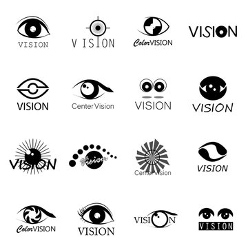 Vision Icons Set - Vector Illustration
