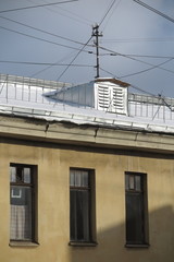 Obraz premium Centenary typical apartment building on Vasilyevsky Island, St. Petersburg, Russia