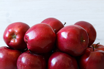 Red apples background