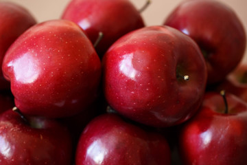 Red apples background