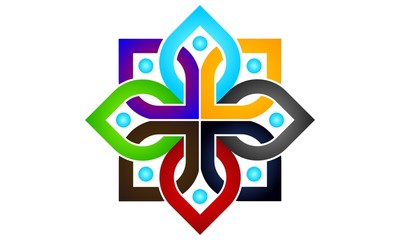 Obraz premium Flower Connection Team Work 