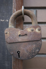 Old metal lock 