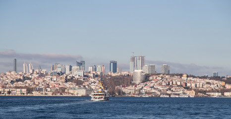 Obraz premium Besiktas District in European side of Istanbul City