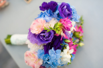 bridal bouquet close up