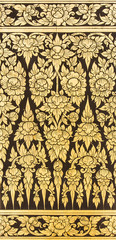 Traditional Ancient Thai style Gold painting art Pattern - 104426186