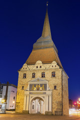 Fototapeta na wymiar Gothic South Gate in Rostock in Germany
